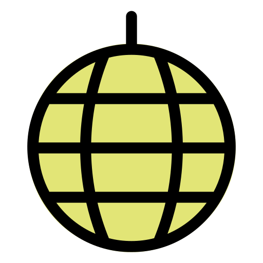 ミラーボール Generic Outline Color icon