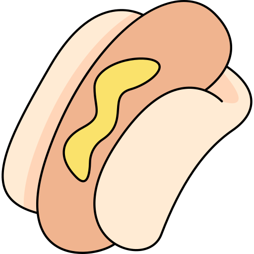 hotdog Generic Thin Outline Color ikona