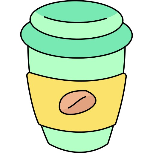 커피 컵 Generic Thin Outline Color icon
