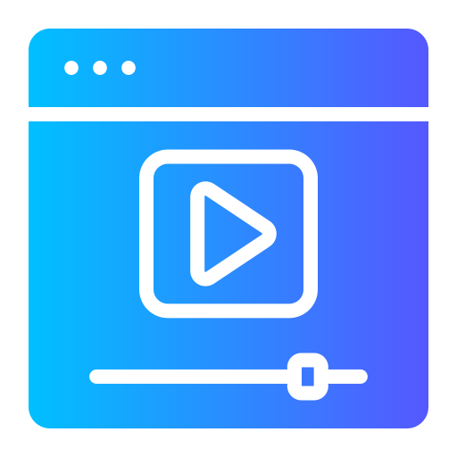 Video player Generic Flat Gradient icon