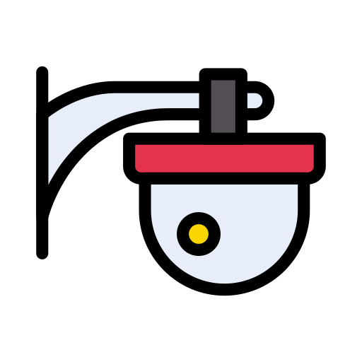 Cctv camera Vector Stall Lineal Color icon