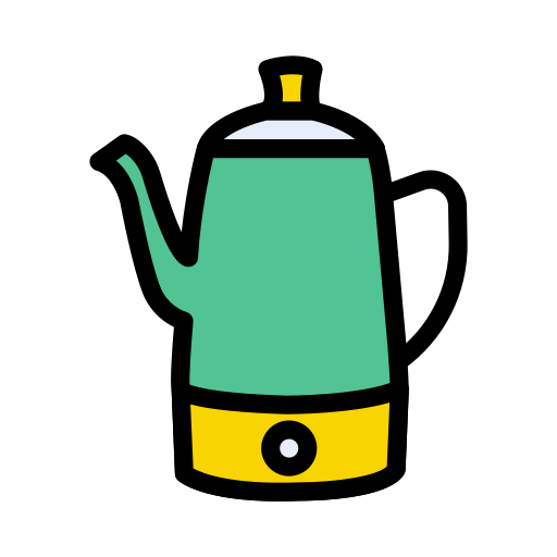 커피 포트 Vector Stall Lineal Color icon
