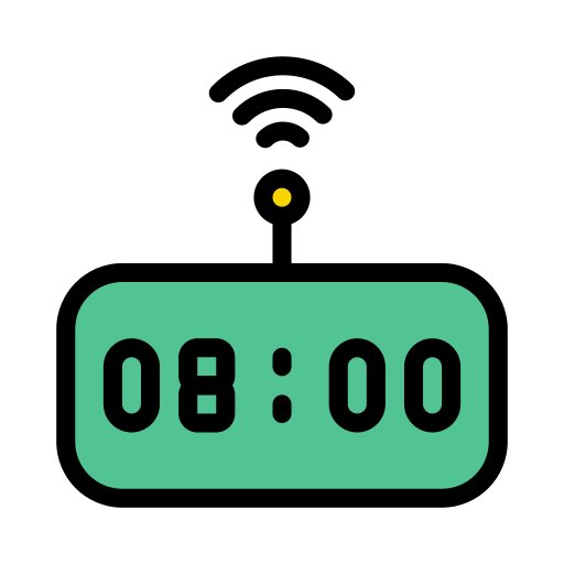 Digital clock Vector Stall Lineal Color icon
