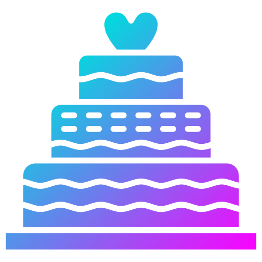 torta nuziale Generic Flat Gradient icona