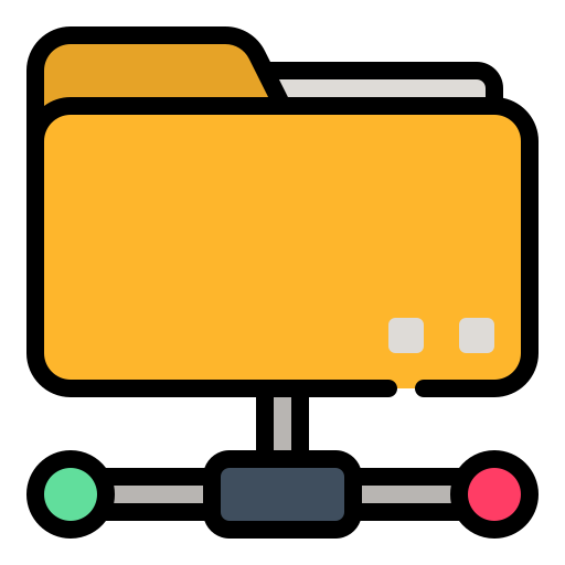 File sharing Generic Outline Color icon