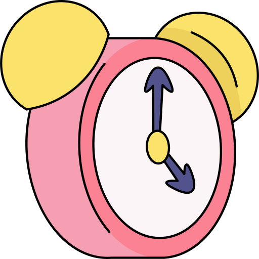 時計 Generic Thin Outline Color icon
