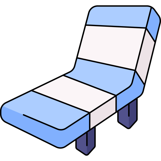 Beach chair Generic Thin Outline Color icon