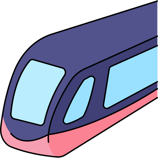 tren Generic Thin Outline Color icono