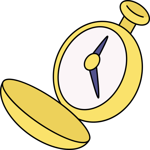 reloj de bolsillo Generic Thin Outline Color icono