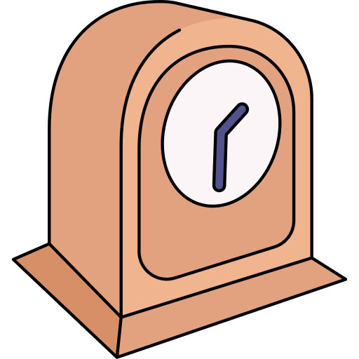orologio da scrivania Generic Thin Outline Color icona