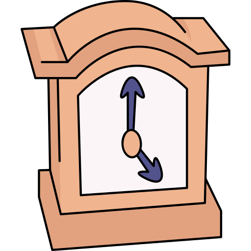 zegar biurkowy Generic Thin Outline Color ikona