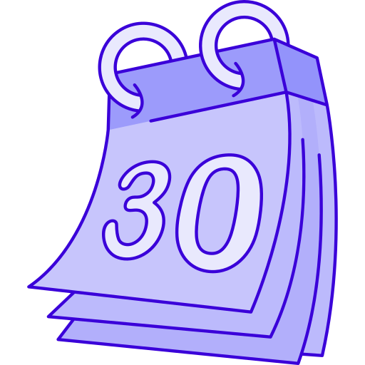 30日 Generic Outline Color icon