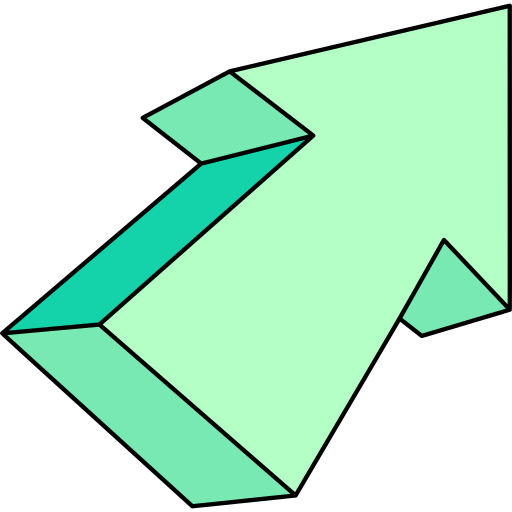 flecha diagonal Generic Thin Outline Color icono