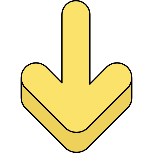 flecha hacia abajo Generic Thin Outline Color icono