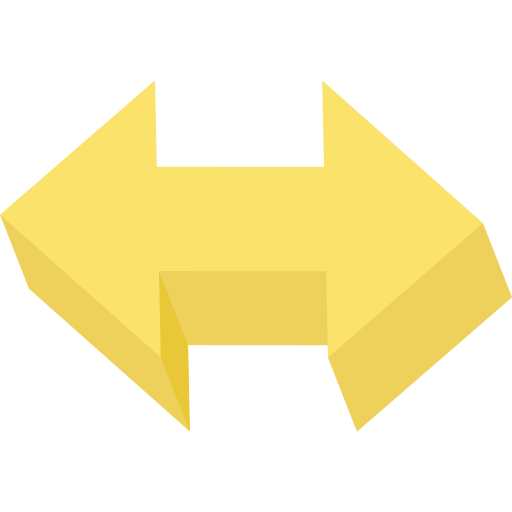 horizontale pijl Generic Flat icoon