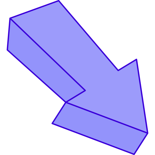 flèche diagonale Generic Outline Color Icône