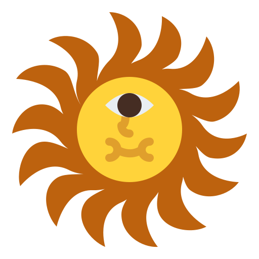słońce Iconixar Flat ikona