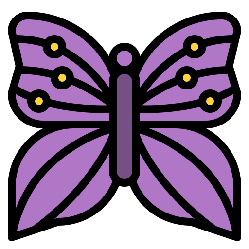 vlinder Iconixar Lineal Color icoon