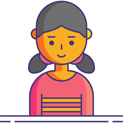 Girl Flaticons Lineal Color icon