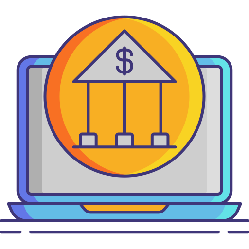 Online banking Flaticons Lineal Color icon