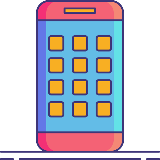 smartfon Flaticons Lineal Color ikona