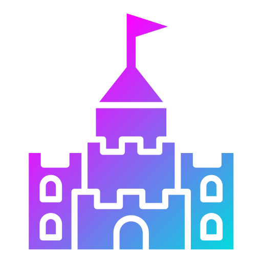 zamek z piasku Generic Flat Gradient ikona