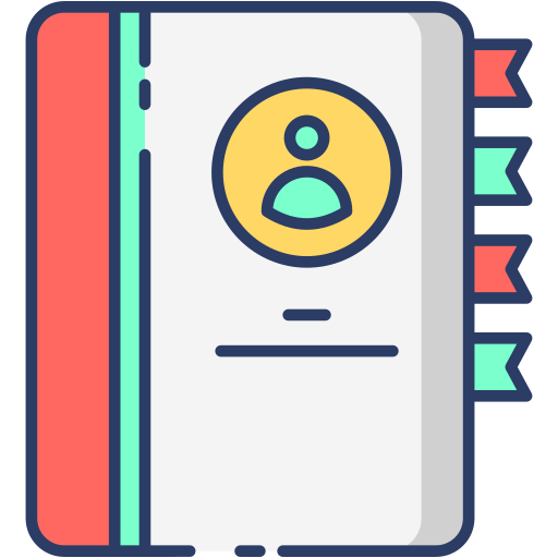adressbuch Generic Outline Color icon