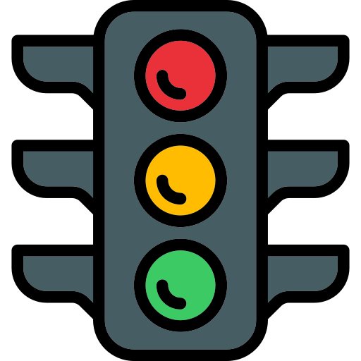 verkeerslichten Generic Outline Color icoon