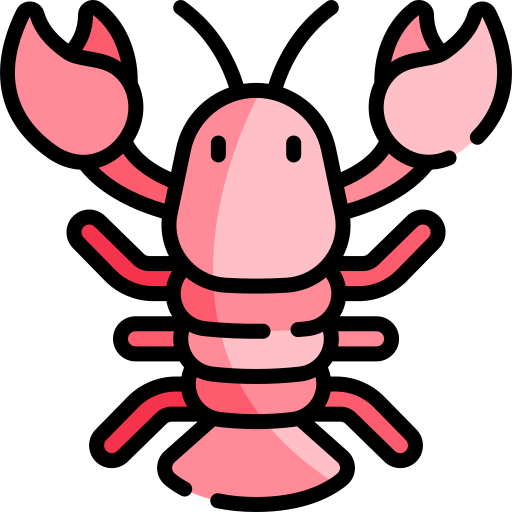 Lobster Kawaii Lineal color icon