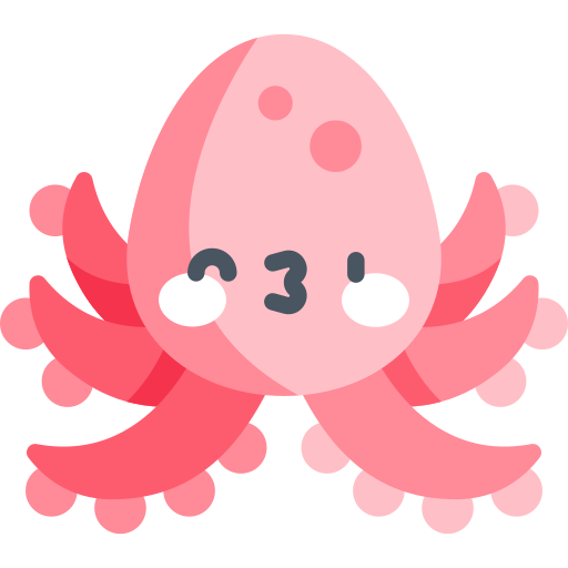 Octopus Kawaii Flat icon