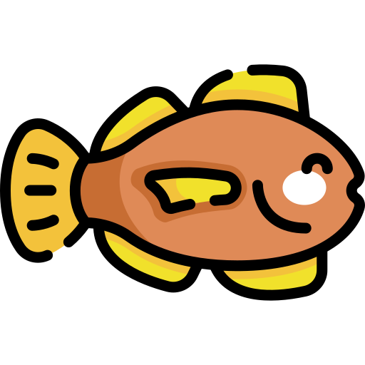 Codfish Kawaii Lineal color icon