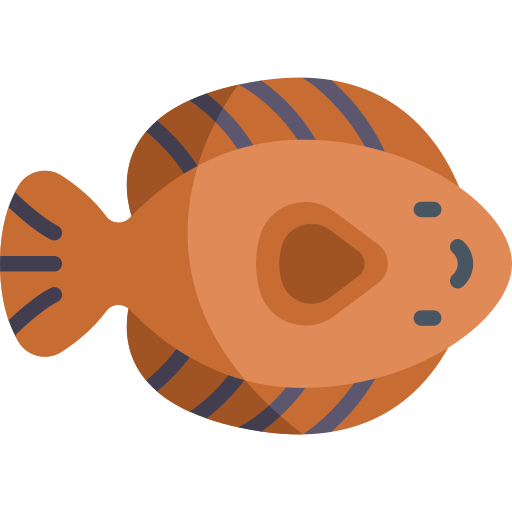 Flounder Kawaii Flat icon
