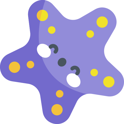 морская звезда Kawaii Flat иконка