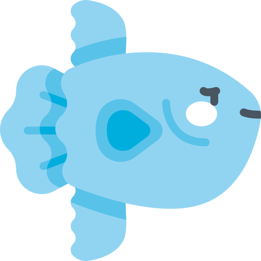 Sunfish Kawaii Flat icon