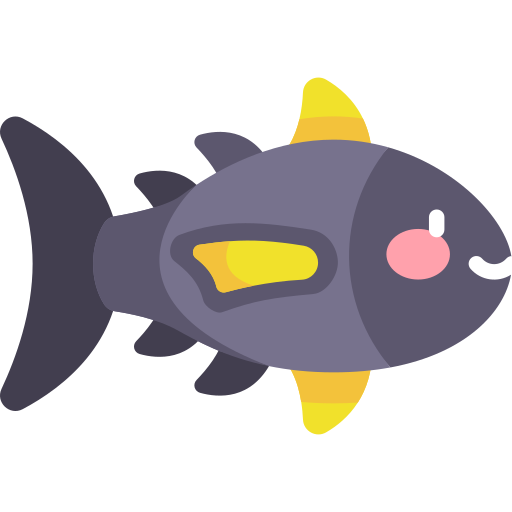 tonijn Kawaii Flat icoon
