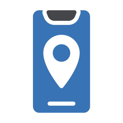Mobile map Generic Blue icon