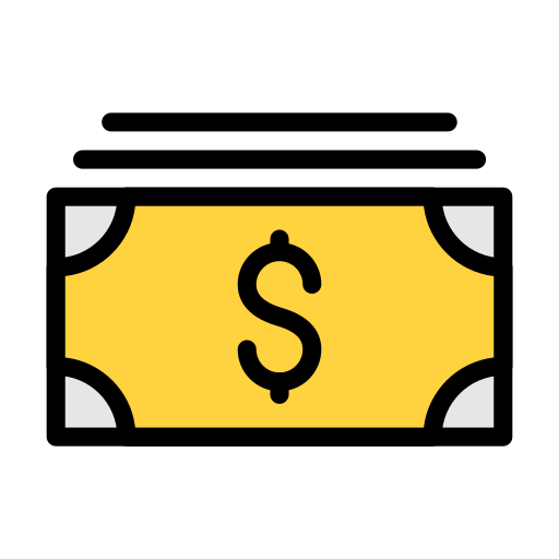 dinero en efectivo Generic Outline Color icono