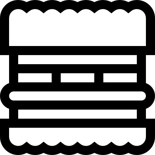 hamburger Basic Straight Lineal Icône