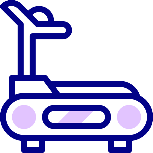 Treadmill Detailed Mixed Lineal color icon