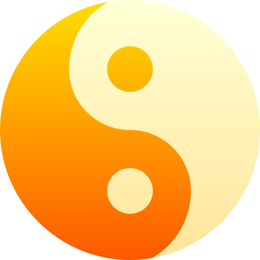 yin yang Basic Gradient Gradient icona