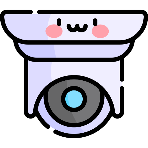 Überwachungskamera Kawaii Lineal color icon