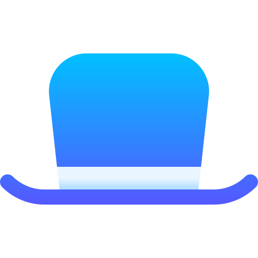hoge hoed Basic Gradient Gradient icoon