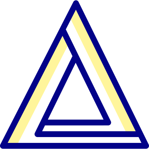 trójkąt penrose'a Detailed Mixed Lineal color ikona