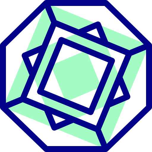 Octagon Detailed Mixed Lineal color icon