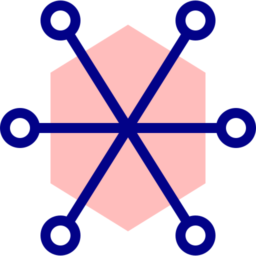 sześciokąt Detailed Mixed Lineal color ikona