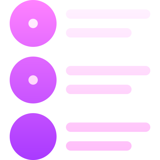 check lijst Basic Gradient Gradient icoon