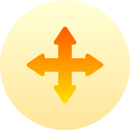 Arrow Basic Gradient Circular icon