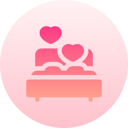 Double bed Basic Gradient Circular icon