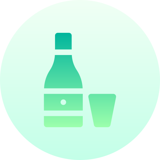 酒 Basic Gradient Circular icon