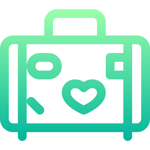 Suitcase Basic Gradient Lineal color icon
